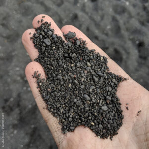 Black volcanic sand
